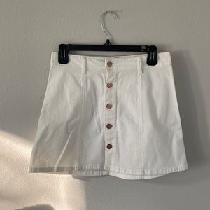 White jean material skirt